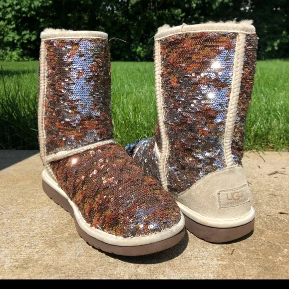 Champagne Sequin Uggs UGG Shoes Reversible Sequin Ugg Boots Poshmark